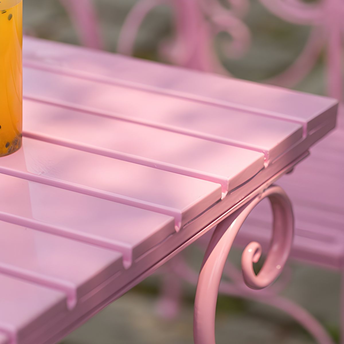 🌸 Luxury Wrought Iron Bistro Set – 3 Pieces