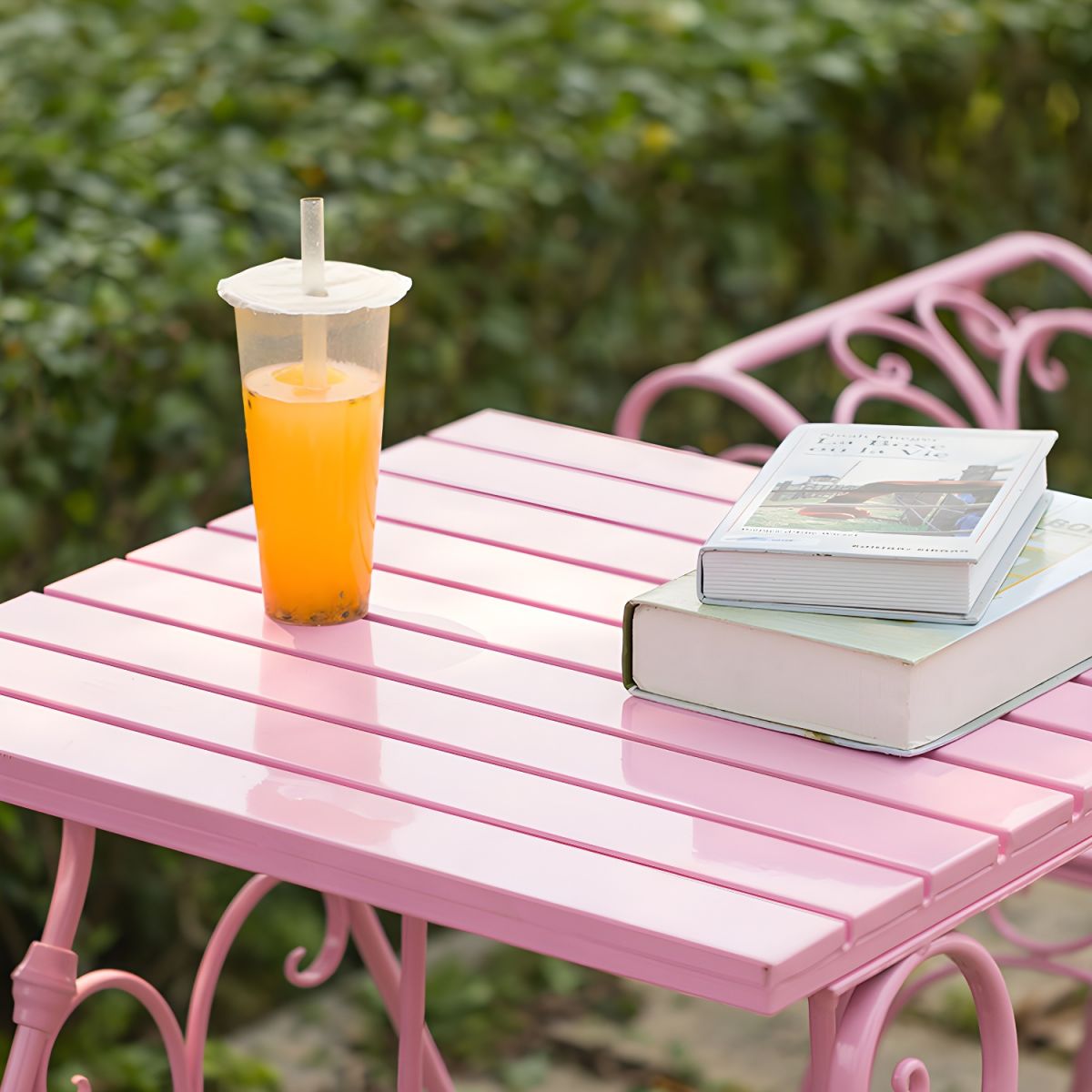 🌸 Luxury Wrought Iron Bistro Set – 3 Pieces