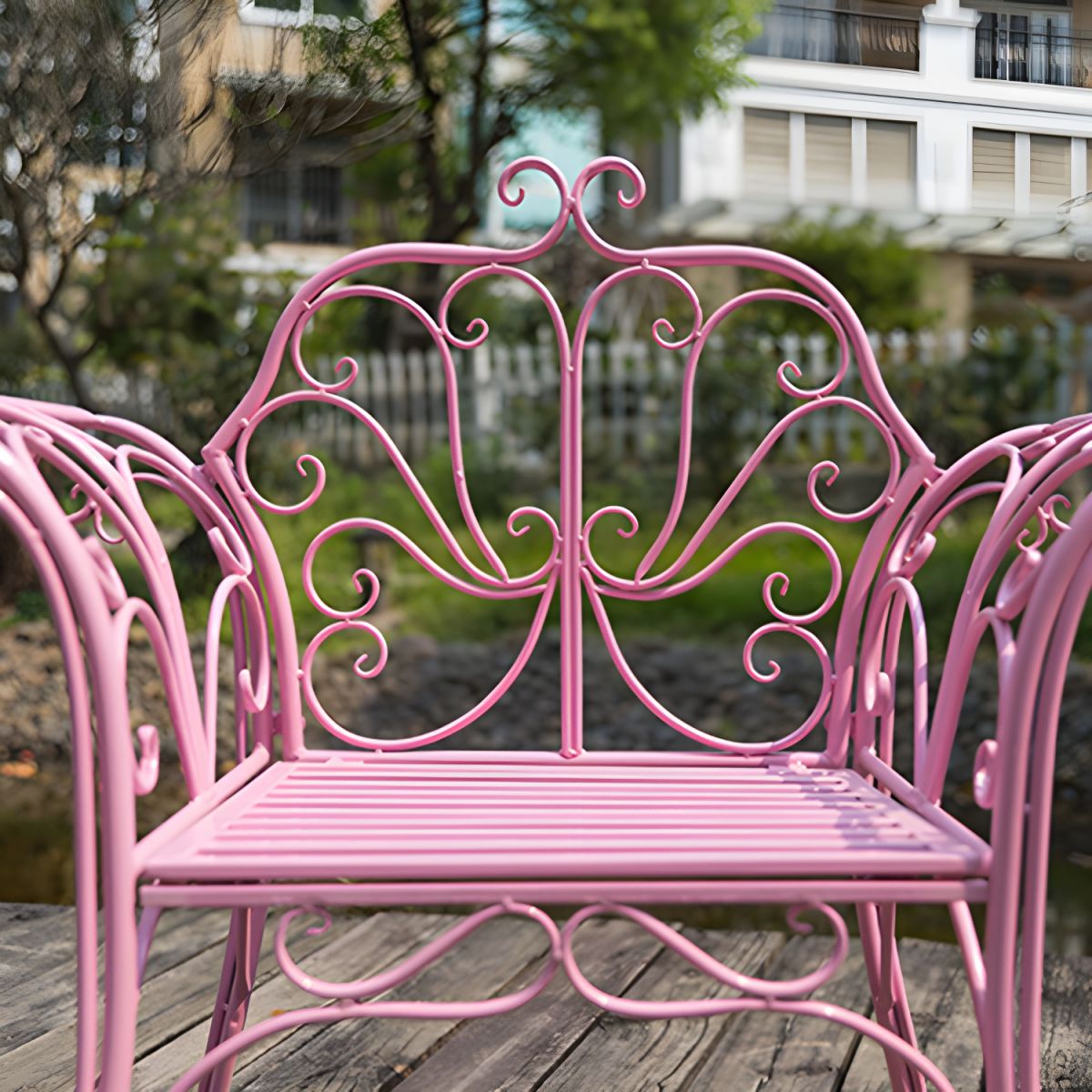 🌸 Luxury Wrought Iron Bistro Set – 3 Pieces