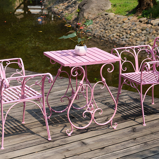 🌸 Luxury Wrought Iron Bistro Set – 3 Pieces