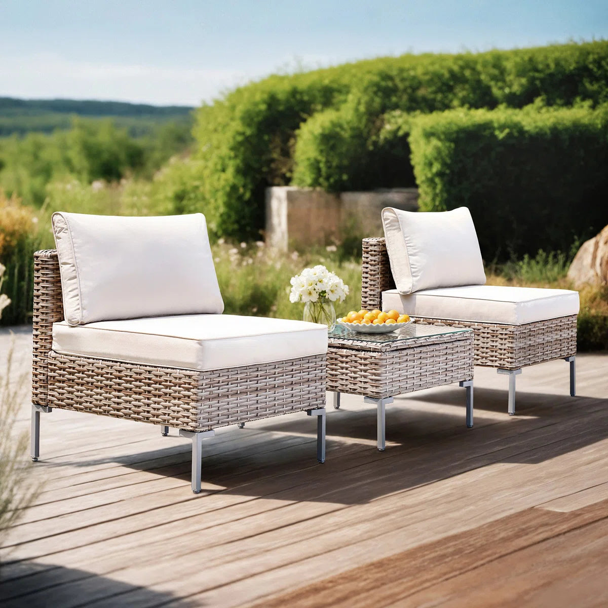 Aldos Premium 3-Piece All-Weather Patio Lounge Set