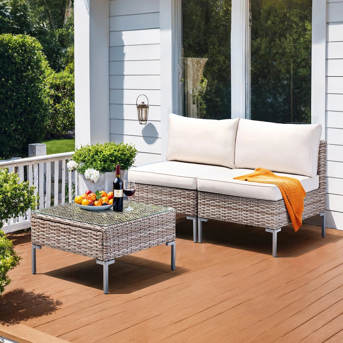 Aldos Premium 3-Piece All-Weather Patio Lounge Set