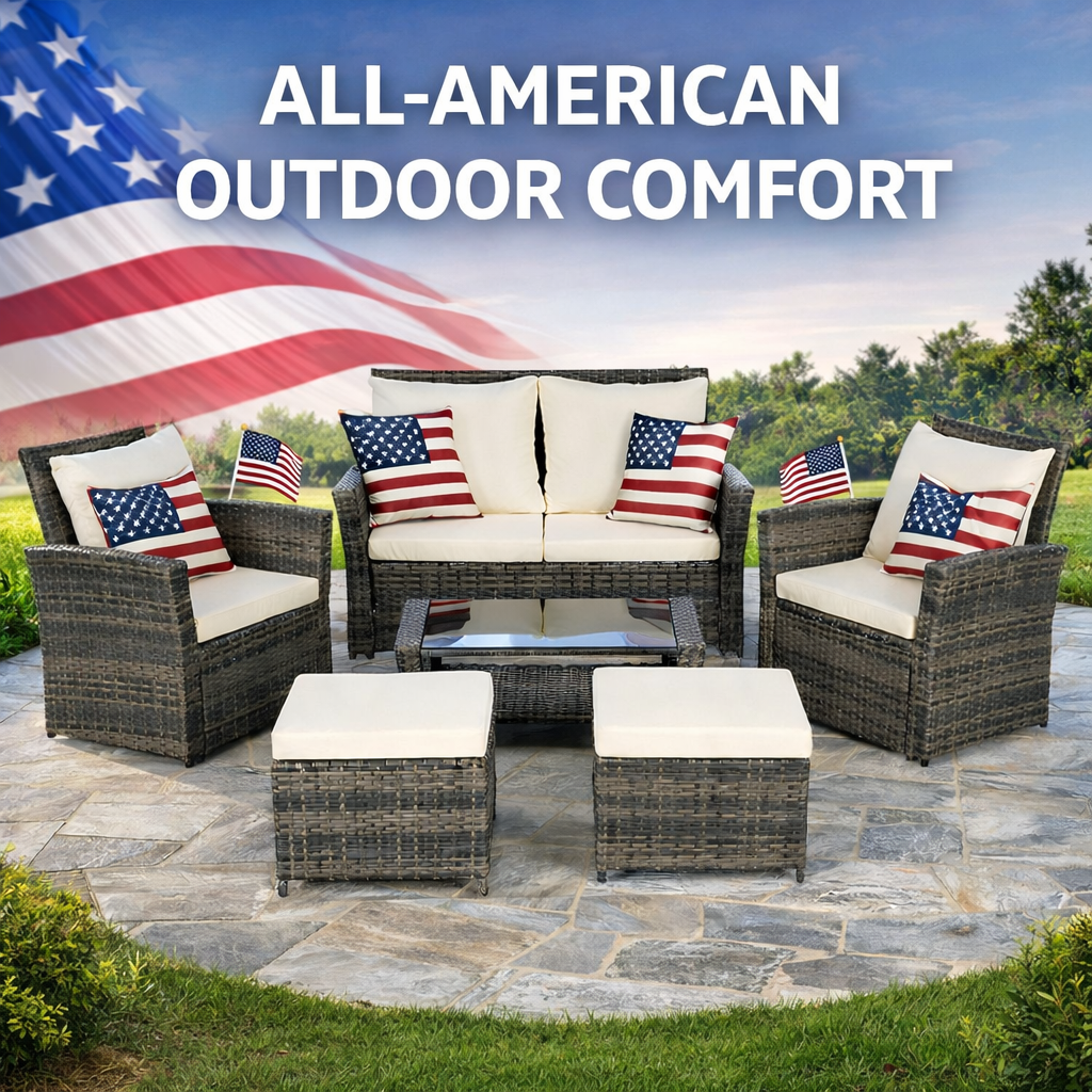 6 PCS - Luxury Outdoor Living, The American Way 🇺🇸