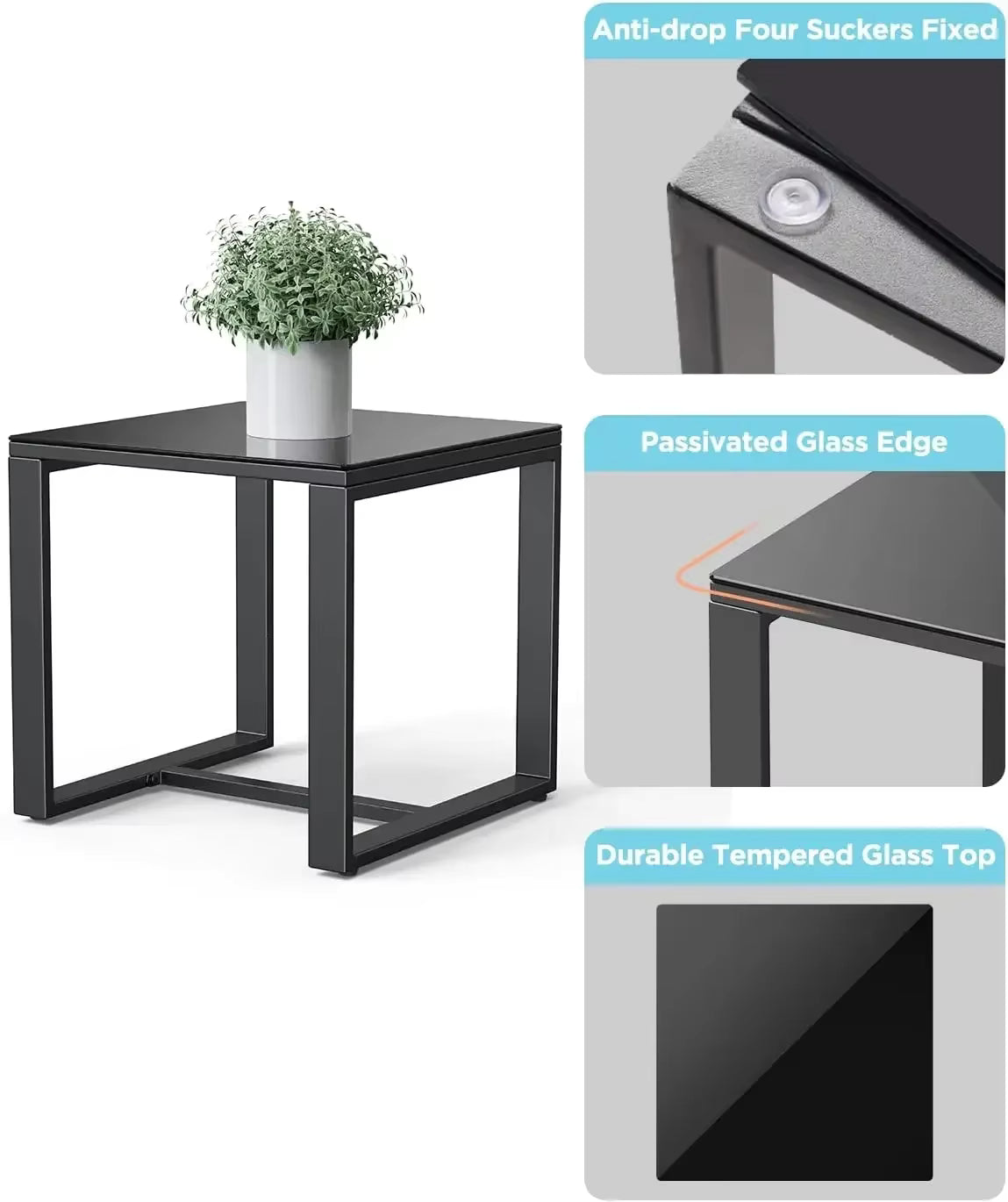 3-Piece Wicker Patio Furniture Set