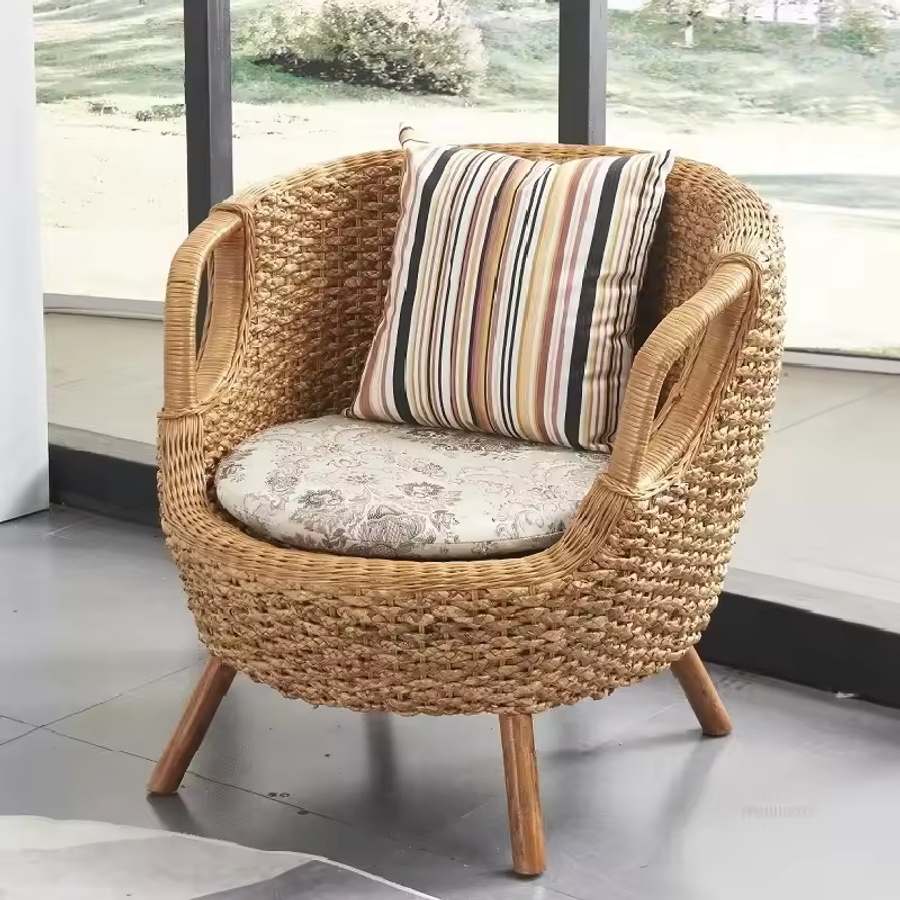 Rattan Lounge Set – 2 Chairs & 1 Table for Cozy Indoor & Outdoor Spaces